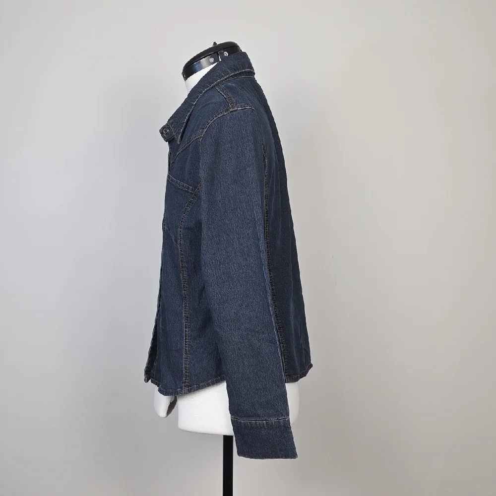 Y2K Sexso Jeans Women’s Blue Denim Jacket – Stretch Cotton – Size 4 - Picture 4 of 10
